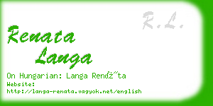 renata langa business card